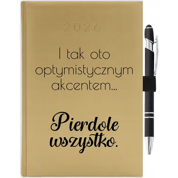 Kalendář Knižní kalendář 2026 A5 zlatý