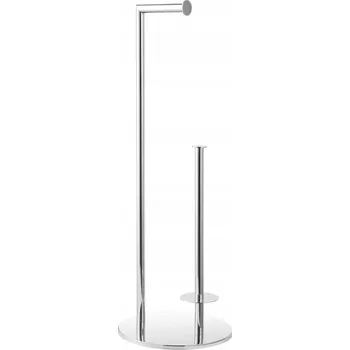 Stojan Stella na toaletní papír + náhradní role / kulatý / ocel pro leštění