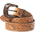 Stars & Stripes Pásek kožený WG-301 Stars & Stripes, hnědý Délka: 32