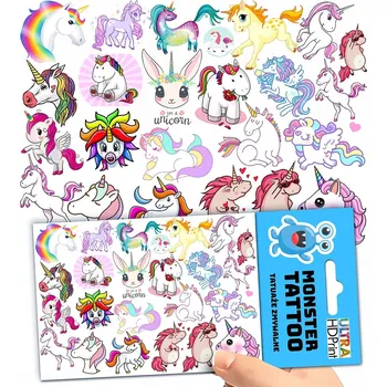 Odstranitelné tetování Filmová a herní nálepka na tetování Dětské vodní tetování Omyvatelné k narozeninám Dárek Dočasný dárek pro děti Originální opakovaně použitelné Spousta Vzorů