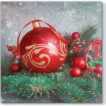 Papírový kapesník Paw Ubrousky PAW L 33x33 cm Bauble on Twig 591110