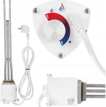 Přímotop UNIVERZÁLNÍ TOPNÉ TĚLESO S TERMOSTATEM DO BOJLERU GR 5/4 DN32 3000W 3kW