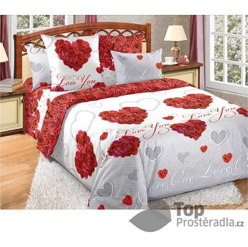 Povlečení Francouzské bavlněné povlečení 220x200+2x70x90 Věčná láska