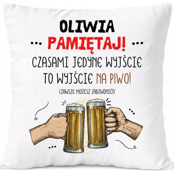 Polštář Polštář pro Dominika jako Dárek s potiskem bílý PoliDraw