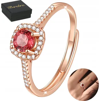 Prsten Stříbrný Prstýnek 925 Růžové zlato Stříbrné prsteny Nastavitelné Stříbro