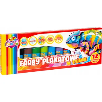 Výtvarná barva PLAKÁTOVÉ BARVY POLSKÉ 12 BAREV V TUBĚ OTOCKI 12 x 35 ml