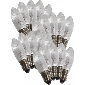 Vánoce ElektroSkalka Žárovky E-10 34V 3W pro vánoční svícen 7x34V 20ks, čiré (1ks)