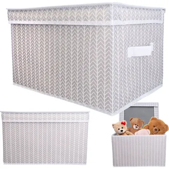 Úložný box ORGANIZÉR DO SKŘÍNĚ textilní úložný box s víkem na oblečení prádlo boty