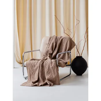 deka Deka Poszyte vlna 130 cm x 170 cm hnědá