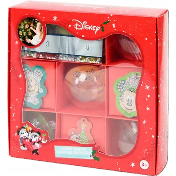 Obraz Diamantové vánoční baňky Disney Mickey Mouse - ozdobte si vlastní kouli diamanty
