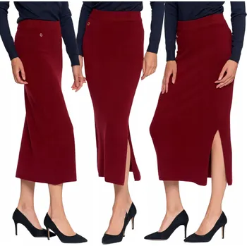 Dámská sukně SUKNĚ červená midi sukně s MORAJ přiléhavá, velikost 2XL/3XL