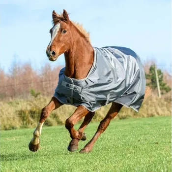 Vybavení pro koně Lehká výběhová deka BUCAS Smartex Rain iron gate 140cm