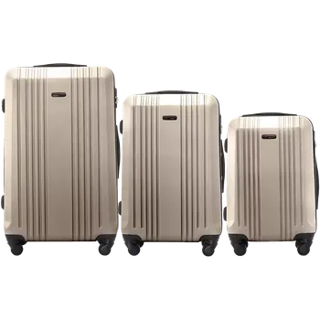 WINGS Cestovní kufry sada KESTREL ABS CHAMPAGNE L,M,S