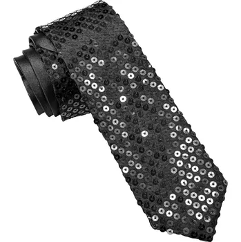 Černá flitrovaná kravata
