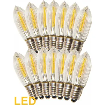 Žárovka Žárovky LED E-10 Filament pro 34V/48V/55V svícny 14ks, čiré (1ks)