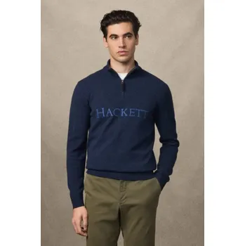 Pánský svetr SVETR HACKETT LONDON HERITAGE NO.1 HZIP INK BLUE