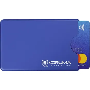 Obal na doklad Plastové pouzdro RFID proti krádeži platební karty (modré) -