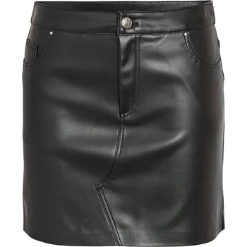 Dámská sukně Krátká sukně z Noisy May - Polyuretánová sukně NMKATE NW NOOS - Ženy - černá