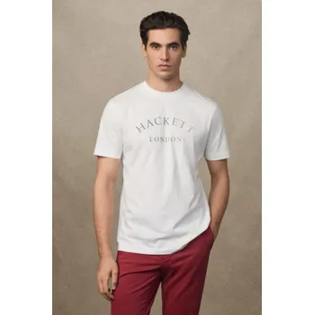 Pánské tričko TRIČKO HACKETT LONDON HERITAGE ESS TEE OFF WHITE
