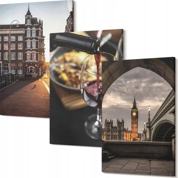 Obraz Kolekce obrazů na plátně Sada obrazů město jídlo Londýn 30x20 cm