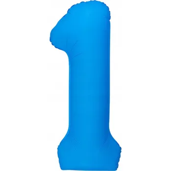 Balónek Fóliový Balónek Číslice "1" Modrý Neon (100 cm)