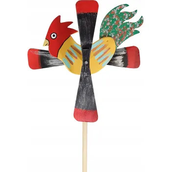 Obraz Dřevěný větrník do zahrady - Strašák KOGOUT žlutý