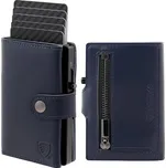 Pánská Kožená Peněženka S Kapsou Na Mince A Hliníkovým Pouzdrem (tmavě Modrá) -