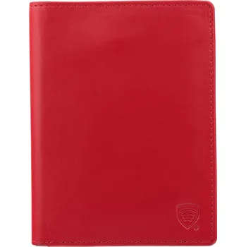 Kožená cestovní peněženka na karty a bezkontaktní doklady (červená) - , - Koruma®