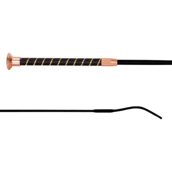 Jezdecký bičík START GlossyCrystal dlouhý bič s krystaly 130 cm ČERNÁ|ŽLUTÁ