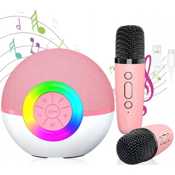 Karaoke Karaoke set Bluetooth bezdrátový reproduktor + 2 mikrofony pro děti