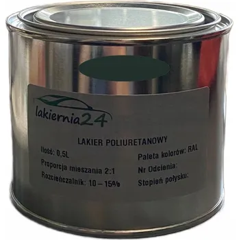 Lak na dřevo Barva Průmyslový polyuretanový lak polomatný 0,5l 2:1 RAL 6012