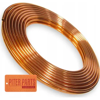 Brzdová hadice 5x měděná trubka měkká fi 12x1 palivové a olejové vedení, kruh 5 metrů