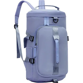 Sportovní taška Sportovní taška Oxford 44 x 26 x 26 cm s ramenními popruhy na záda i bok, ucha do ruky, samostatná kapsa na boty, cestovní fitness bag modrá