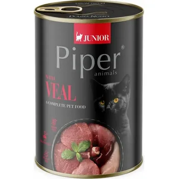 Krmivo pro kočku Piper Animals Junior Mokré krmivo pro kočky s telecím masem 400 g