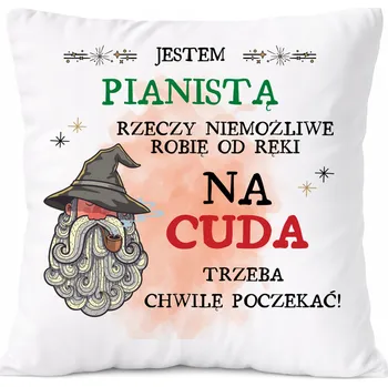 Polštář Polštář pro horníka jako Dárek s potiskem fotografie, bílý PoliDraw