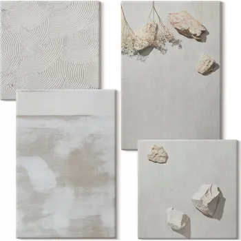 Obraz Sada obrazů pro dekoraci Galerie Písek kameny boho textura 4 kusy