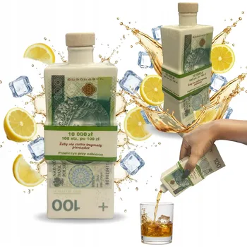 Láhev Keramická láhev 350ml 100zł BANKOVKA Dárek na alkohol, likér, domácí pálenku