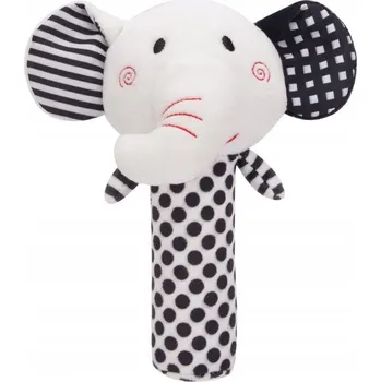 Plyšové chrastítko Slon – hračka Montessori pro miminka