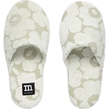 Marimekko Pantofle Unikko, béžovo-zelené, Velikost S