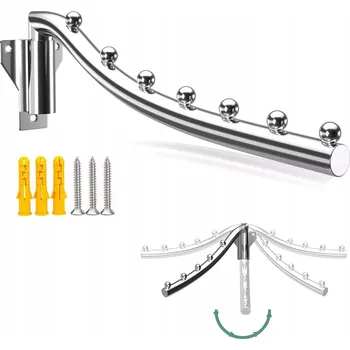 Věšák SKLÁDACÍ VĚŠÁK NA OBLEČENÍ MONTUJÍCÍ SE NA ZEĎ, VĚŠÁK NA OBLEČENÍ