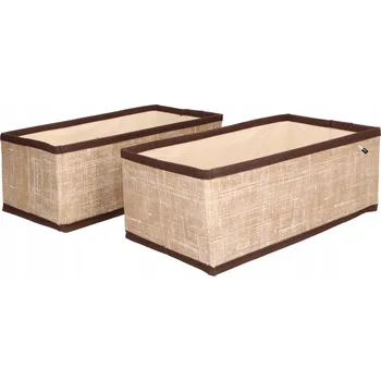 Úložný box 2x Pudełka do przechowywania 28x14x10 cm, textilní organizéry na oblečení