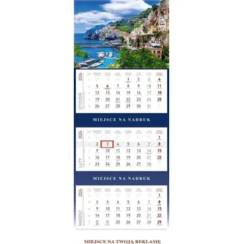 Kalendář Kalendář 2026 trojdílný nástěnný WOKÓŁ NAS Pobřeží Amalfi [KS055B]