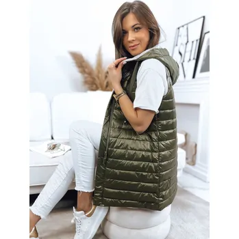 Dámská vesta Dámská prošívaná vesta NIKLA zelená Dstreet TY3495 Barva: Zelená - světle, Velikost: S