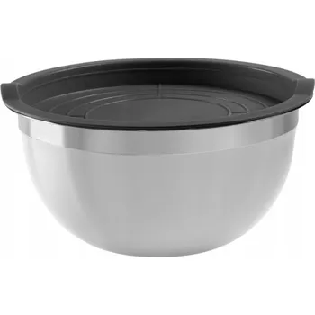 Sada 2 kuchyňských misek s víčky Ambition Minestrone stříbrná