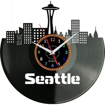 Hodiny Seattle Nástěnné Hodiny Vinylová Deska Moderní Dekorativní Uro
