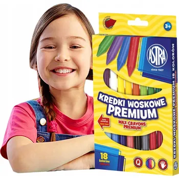 Voskovky pro děti ASTRA, 18 barev