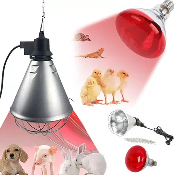 Topidlo TEPELNÁ LAMPA S OBJÍMKOU UMĚLÁ KVOČNA ZÁŘIČ PRO CHOV DRŮBEŽE KUŘAT