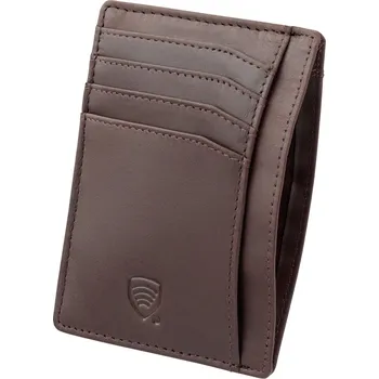 Obal na doklad Kožené pouzdro na karty RFID na bundu (hnědé) - KUK-63XLTHBR