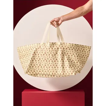 Nákupní taška Sinsay - Nákupní taška se vzorem perníkových srdcí - krémová - 680GS-01P - 680GS-01P-ONE