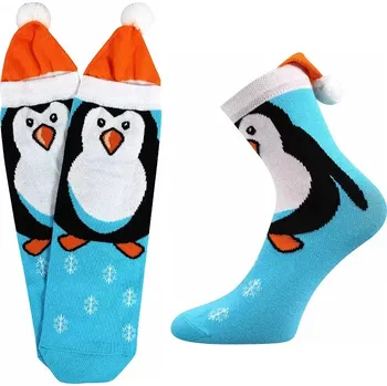 Dámské oblečení Vánoční ponožky 3D - Uni / tyrkysová